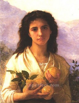 レモンを持つ少女 1899 写実主義 ウィリアム・アドルフ・ブーグロー Oil Paintings